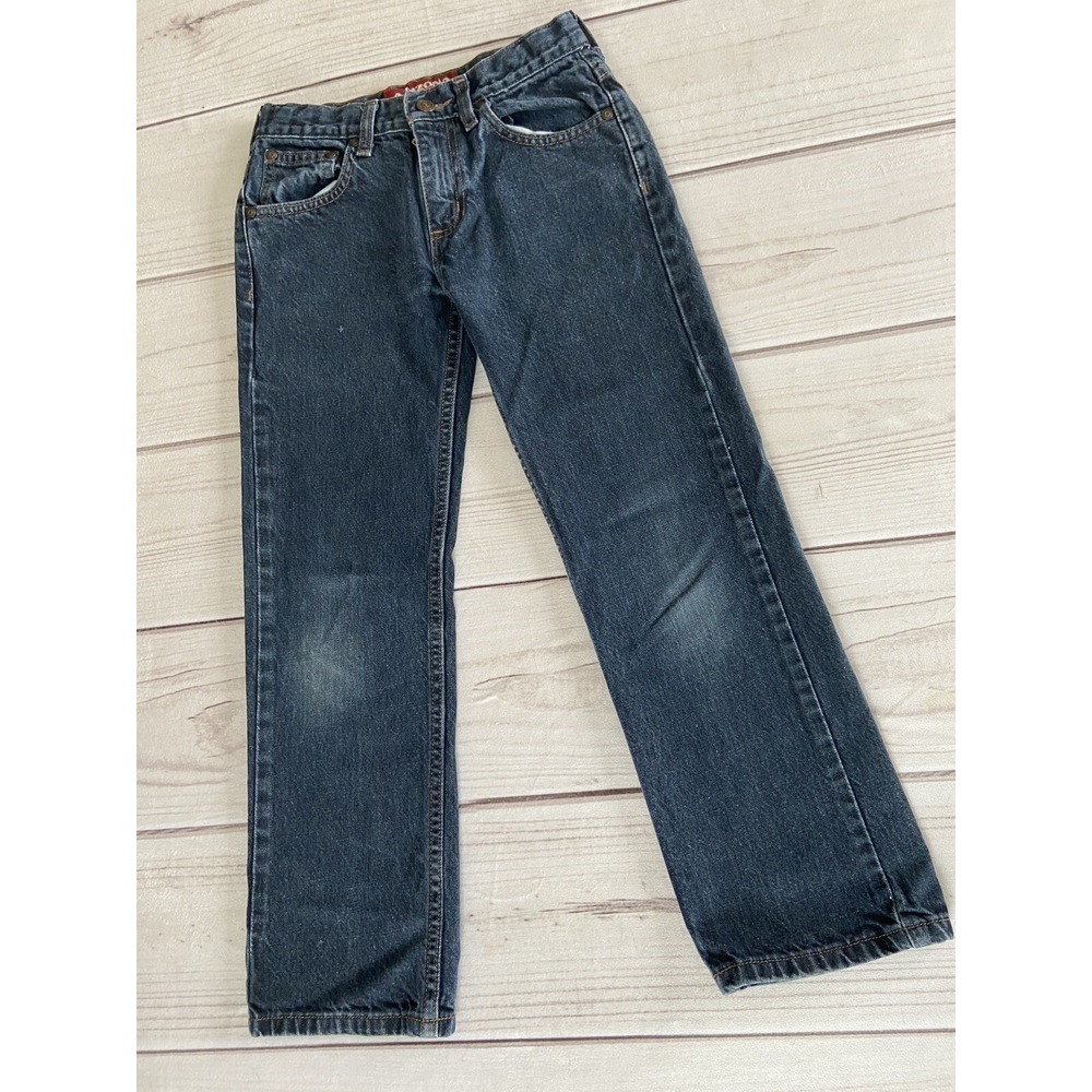 AriZona Jean Co Youth Boys Sz 10 Adjustable Blue Jeans Denim